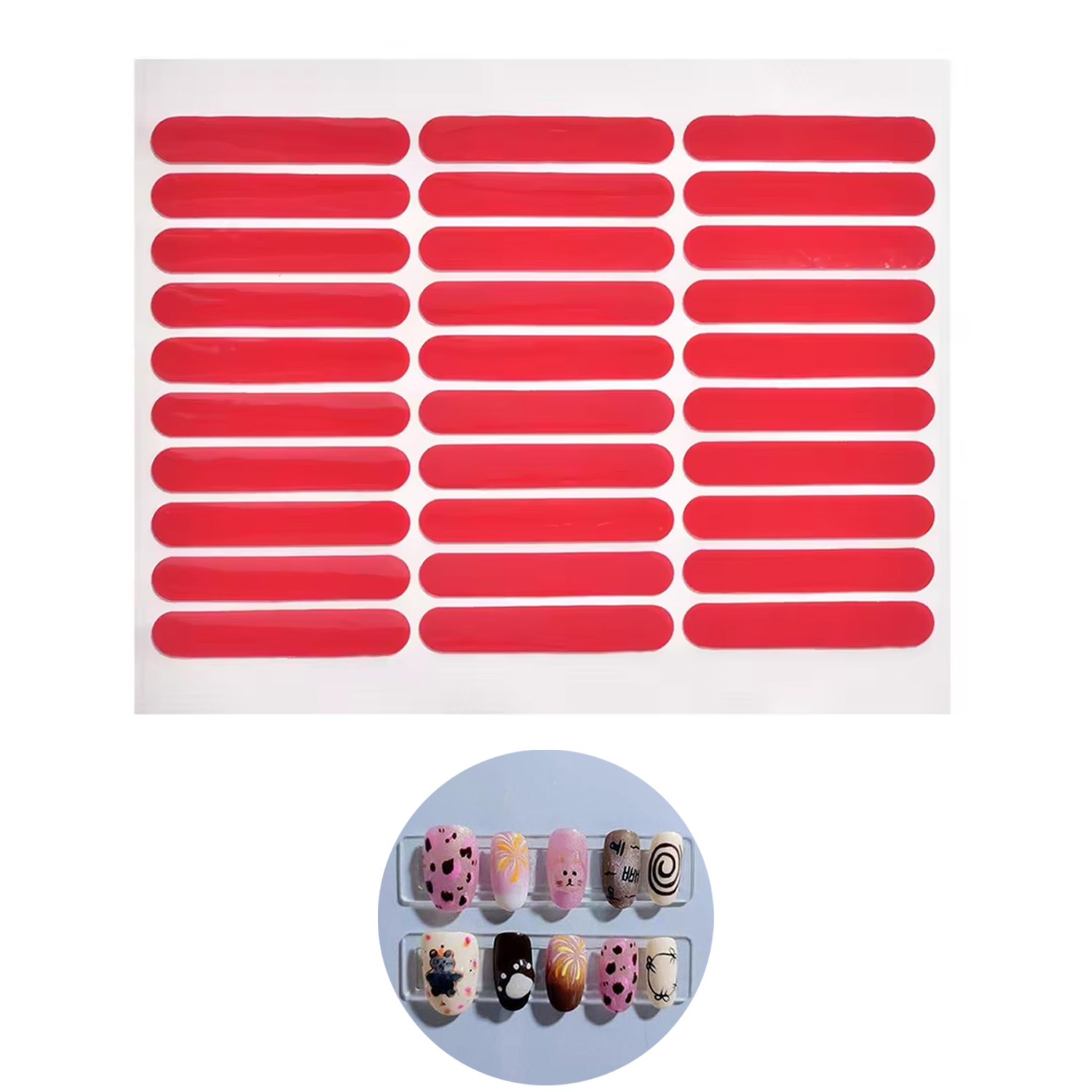 Nail Art Overlay - LULAA 네일 아트용 양면 크리스탈 테이프