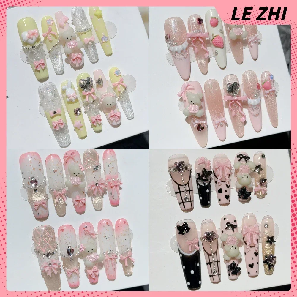 Nail Art France - 10Pcs 긴 관 스틸레토 리틀 베어