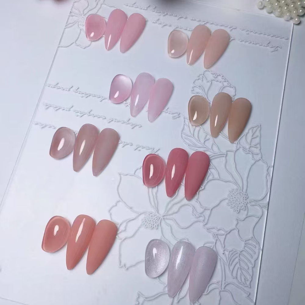 프랑스 투명 젤 네일 광택제 세트, 누드 핑크 베르니스 - Nail Art France 리뷰 및 가격
