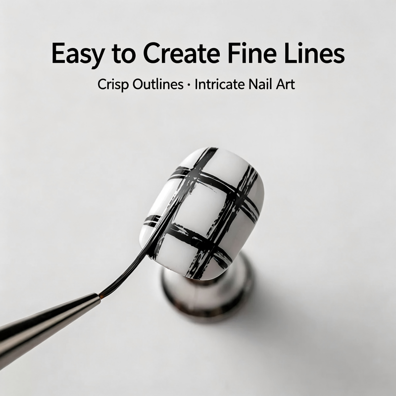 네일 라이너 브러쉬 6/9/12/15/18mm 초미세  - Nail Art Sch 리뷰 및 가격