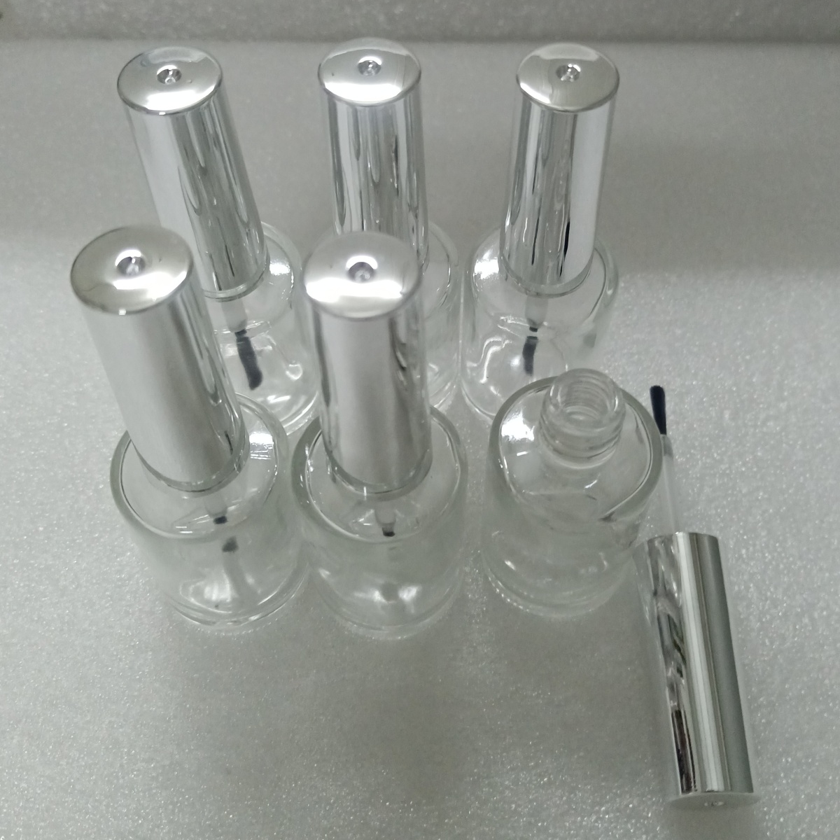 13ml 6개입 투명 유리 네일 폴리쉬 병, 브러쉬와  - Nail Art Sch 리뷰 및 가격