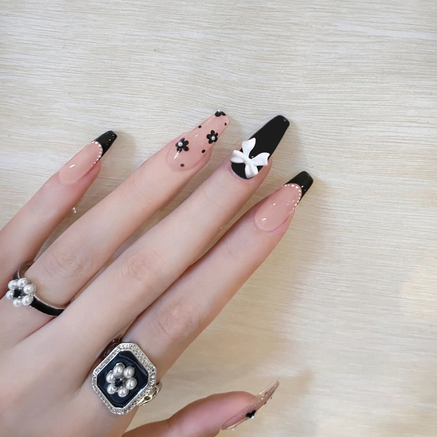 블러시 프랑스 T 롱 진주 나비 장식, 심리스 탈착식  - Nail Art France 리뷰 및 가격