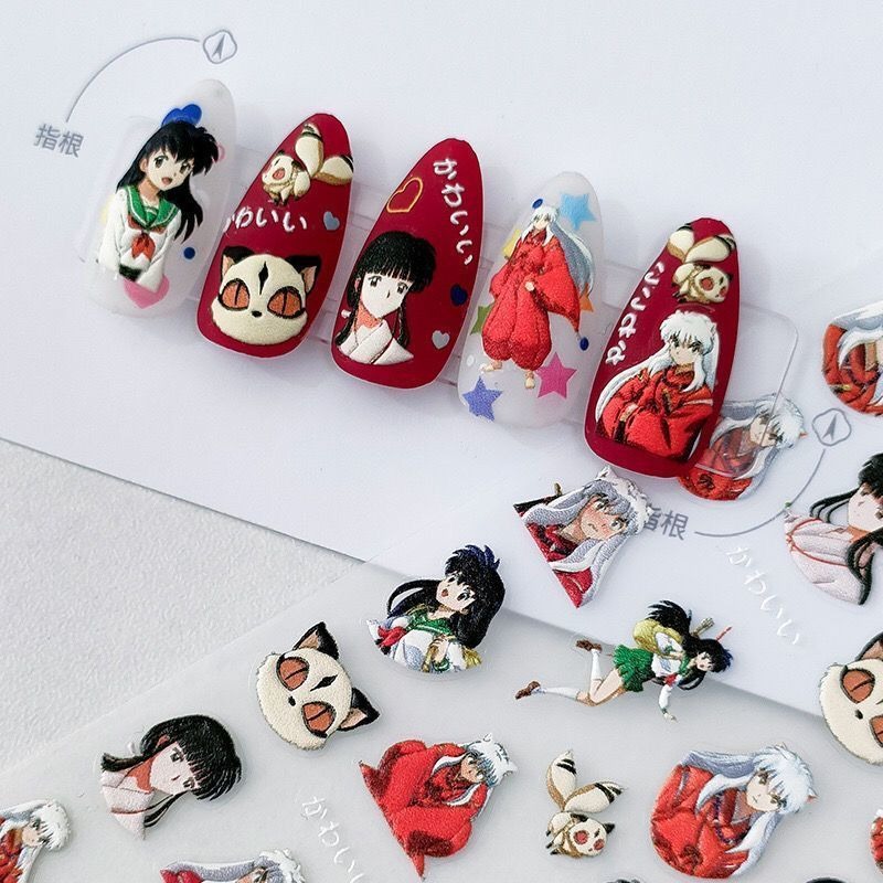 이누야샤 릴리프 네일 스티커 셋쇼마루 히구라시 카고메  - Nail Art One Piece 리뷰 및 가격